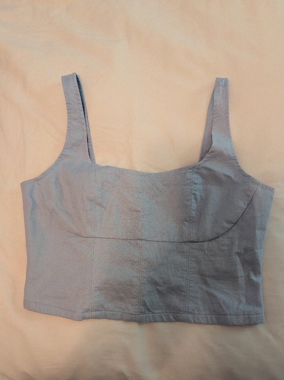 Banana Republic Light Blue Linen Bustier